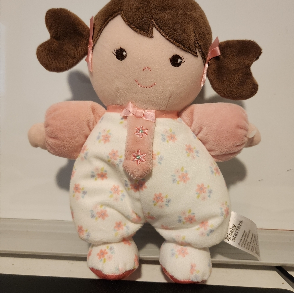 Baby Starters Olivia Plush soft rattle doll.
